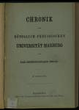 Chronik der Königlich-Preussischen Universität Marburg. 2.1888/89(1889)