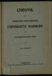 Chronik der Königlich Preussischen Universität Marburg. 14.1900/01(1901)
