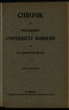 Chronik der Preussischen Universität Marburg. 37.1931(1932)