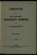 Chronik der Königlich Preussischen Universität Marburg. 23.1909(1910)