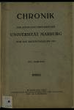 Chronik der Königlich Preussischen Universität Marburg. 25.1911(1912)