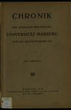 Chronik der Königlich Preussischen Universität Marburg. 26.1912(1913)