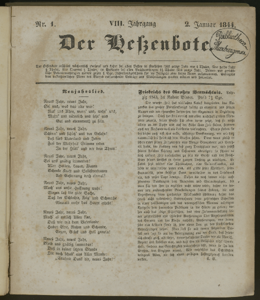 Der Hessenbote. Jg. 8.1844