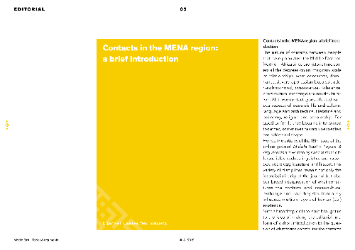 Contacts in the MENA region: a brief introduction