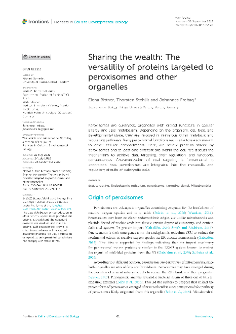 Sharing the wealth: The versatility of proteins targeted to peroxisomes and other organelles