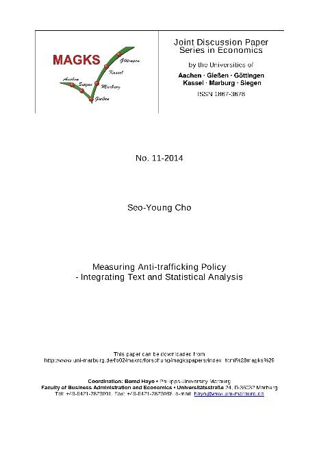 Measuring Anti-trafficking Policy - Integrating Text and Statistical Analysis