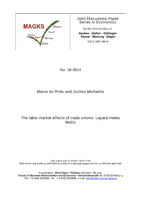 The labor market effects of trade unions: Layard meets Melitz