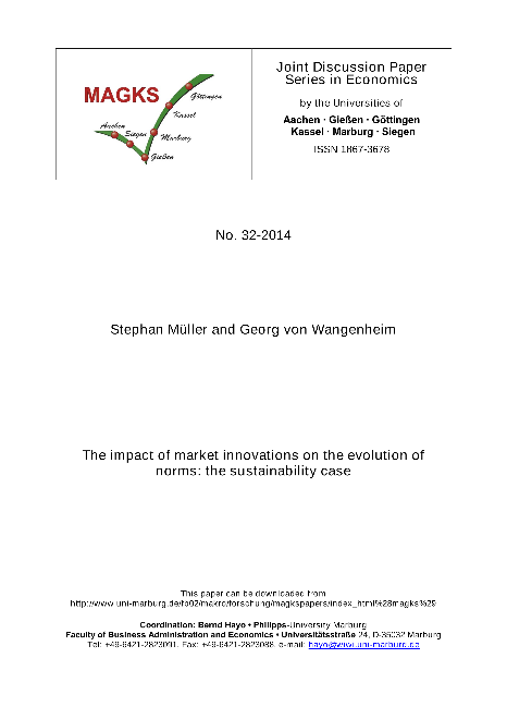 The impact of market innovations on the evolution of norms: the sustainability case