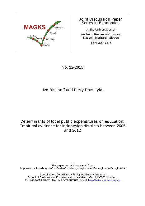 Determinants of local public expenditures on education: Empirical evidence for Indonesian districts between 2005 and 2012