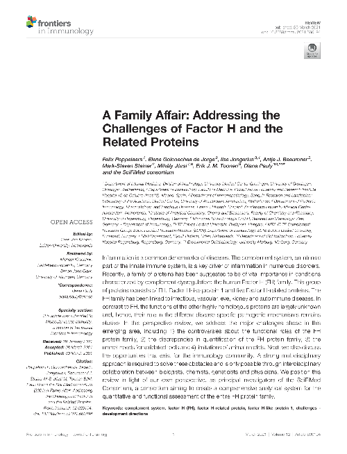 A Family Affair: Addressing the Challenges of Factor H and the Related Proteins