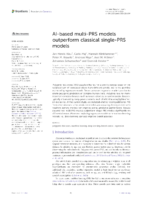 AI-based multi-PRS models outperform classical single-PRS models