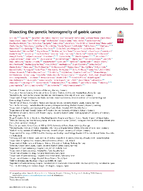 Dissecting the genetic heterogeneity of gastric cancer