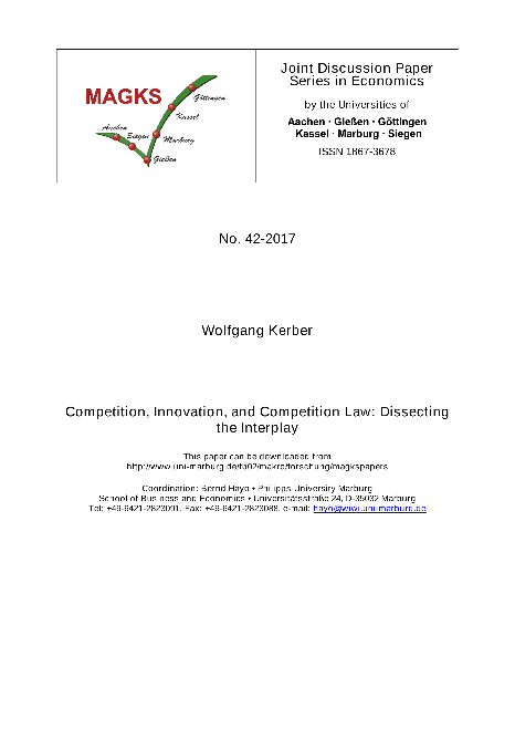 Competition, Innovation, and Competition Law: Dissecting the Interplay
