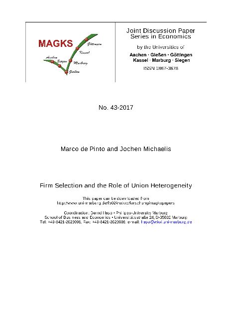 Firm Selection and the Role of Union Heterogeneity