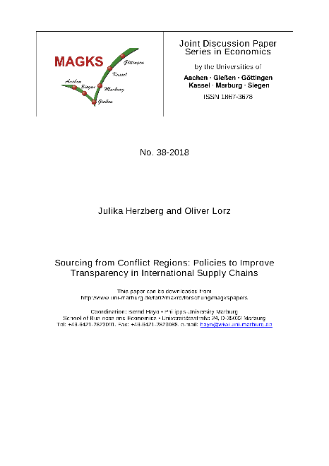 Sourcing from Conflict Regions: Policies to Improve Transparency in International Supply Chains