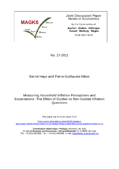 Measuring Household Inflation Perceptions and Expectations: The Effect of Guided vs Non-Guided Inflation Questions