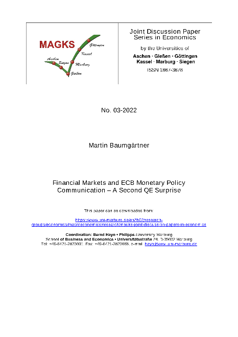 Financial Markets and ECB Monetary Policy Communication – A Second QE Surprise