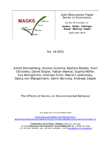 The Effects of Norms on Environmental Behavior