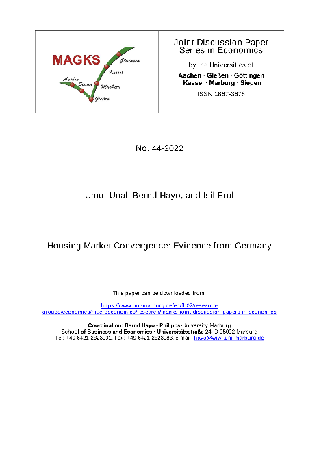 Housing Market Convergence: Evidence from Germany