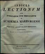 Indices lectionum et publicarum et privatarum quae in Academia Marpurgensi … SS 1821 - WS 1821