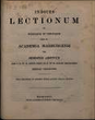 Indices lectionum et publicarum et privatarum quae in Academia Marpurgensi … SS 1883 – WS 1883/84