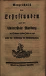 Verzeichnis der Lehrstunden auf der Universität Marburg. SS/WS 1790