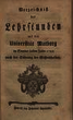 Verzeichnis der Lehrstunden auf der Universität Marburg. SS/WS 1793