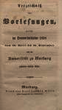 Verzeichnis der Vorlesungen / Philipps-Universität Marburg. SS 1858 – WS 1858/59