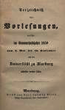 Verzeichnis der Vorlesungen / Philipps-Universität Marburg. SS 1859 – WS 1859/60