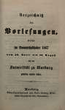 Verzeichnis der Vorlesungen / Philipps-Universität Marburg. SS 1867 – WS 1867/68