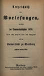 Verzeichnis der Vorlesungen / Philipps-Universität Marburg. SS 1878 – WS 1878/79