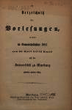 Verzeichnis der Vorlesungen / Philipps-Universität Marburg. SS 1881 – WS 1881/82
