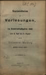 Verzeichnis der Vorlesungen / Philipps-Universität Marburg. SS 1900 – WS 1900/1901