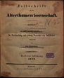 Zeitschrift für die Alterthumswissenschaft. 6.1839