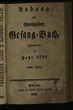 Anhang zum Görlitzischen Gesang-Buch, gesammelt im Jahr 1793