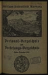 Personal- und Vorlesungsverzeichnis / Philipps-Universität Marburg. 1. Trimester 1941.