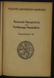 Personal- und Vorlesungsverzeichnis / Philipps-Universität Marburg. SS 1951.