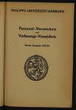 Personal- und Vorlesungsverzeichnis / Philipps-Universität Marburg. WS 1951/52.
