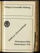 Vorlesungsverzeichnis / Philipps-Universität Marburg. SS 1976.
