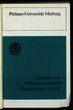 Personal- und Vorlesungsverzeichnis / Philipps-Universität Marburg. WS 1992/93.