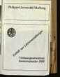 Vorlesungsverzeichnis / Philipps-Universität Marburg. SS 1989.