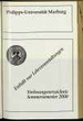 Vorlesungsverzeichnis / Philipps-Universität Marburg. SS 2000.