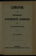 Chronik der Preussischen Universität Marburg. 36.1930(1931)
