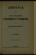 Chronik der Königlich Preussischen Universität Marburg. 21.1907(1908)