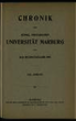 Chronik der Königlich Preussischen Universität Marburg. 22.1908(1909)