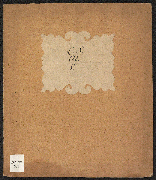 Universitätsbibliothek Marburg Ms. or. 20: Apographa Schroederi, 1. L.S. Cod. V.: Šarḥ ašʿār al-Huḏalīyīn