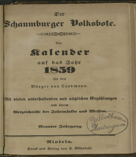 Schaumburger Volksbote. 9.1859