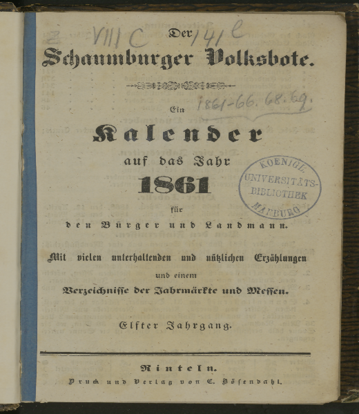 Schaumburger Volksbote. 11.1861