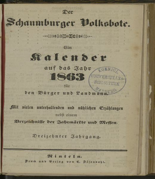 Schaumburger Volksbote. 13.1863