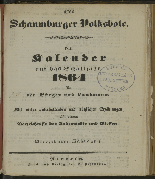Schaumburger Volksbote. 14.1864